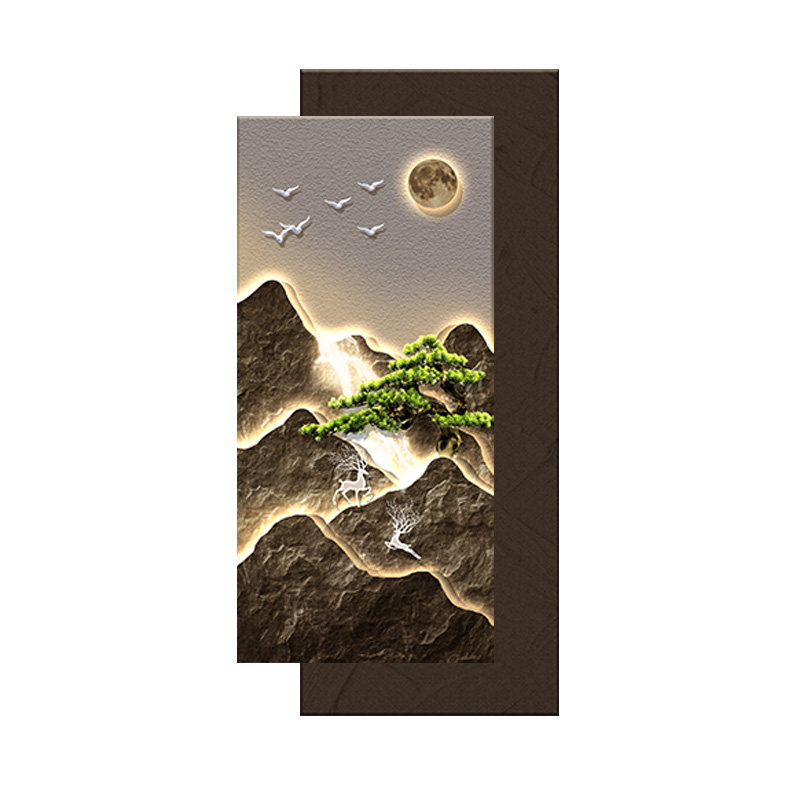 轻奢高级感流水生财玄关装饰画