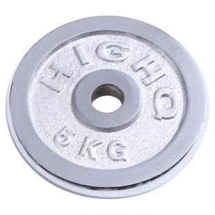 纯铁电镀杠铃片哑铃片金属烤漆三孔手抓举加重片奥杆大孔小孔家用