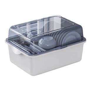 厨房碗柜置物架子家用沥水碗筷收纳盒碗碟收纳架带盖放餐具的碗箱