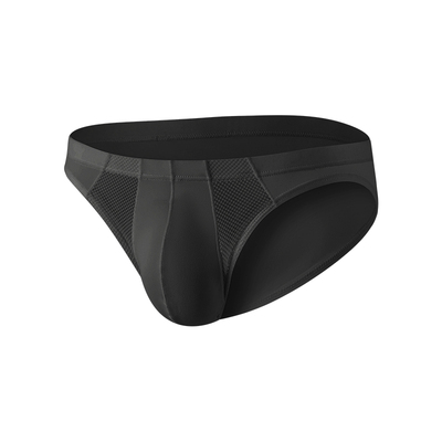 GTOPX MAN男士拼接网纱U凸冰丝薄款三角裤 个性设计低腰性感内裤