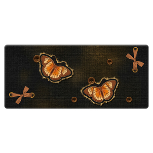 简约蝴蝶鼠标垫子女生超大加厚办公室桌垫高颜值电脑键盘垫滑鼠垫