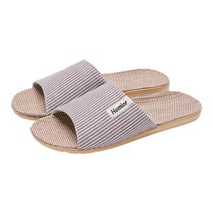 亚麻拖鞋男夏季棉麻居家室内2025新款日式地板家用布拖鞋男款凉拖