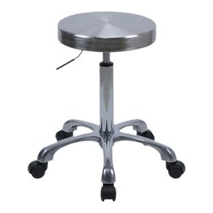不锈钢吧台椅圆凳高脚凳家用螺杆升降凳子升降旋转实验室不锈钢凳