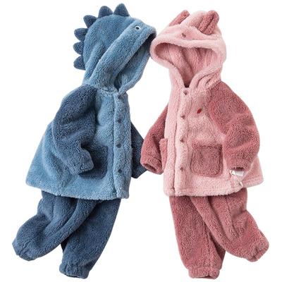 戴维贝拉儿童家居服保暖睡衣套装