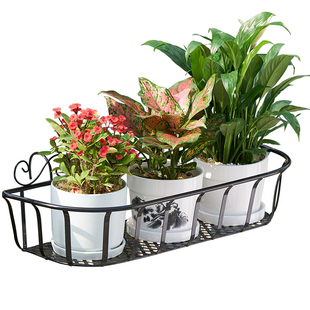 阳台挂式花架悬挂花盆架栏杆户外庭院装饰架子花盆托架置物阳台架