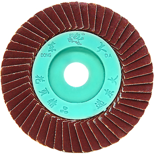 东大花叶轮百叶片抛光片 角磨机100磨片不锈钢金属打磨花型砂纸片