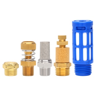 气动消声器电磁阀节流BSL-M5/01/02/03/04长头平头全铜半铜塑料