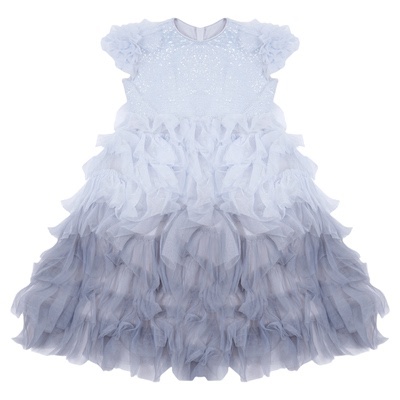 memoryin童装渐变纱连衣裙