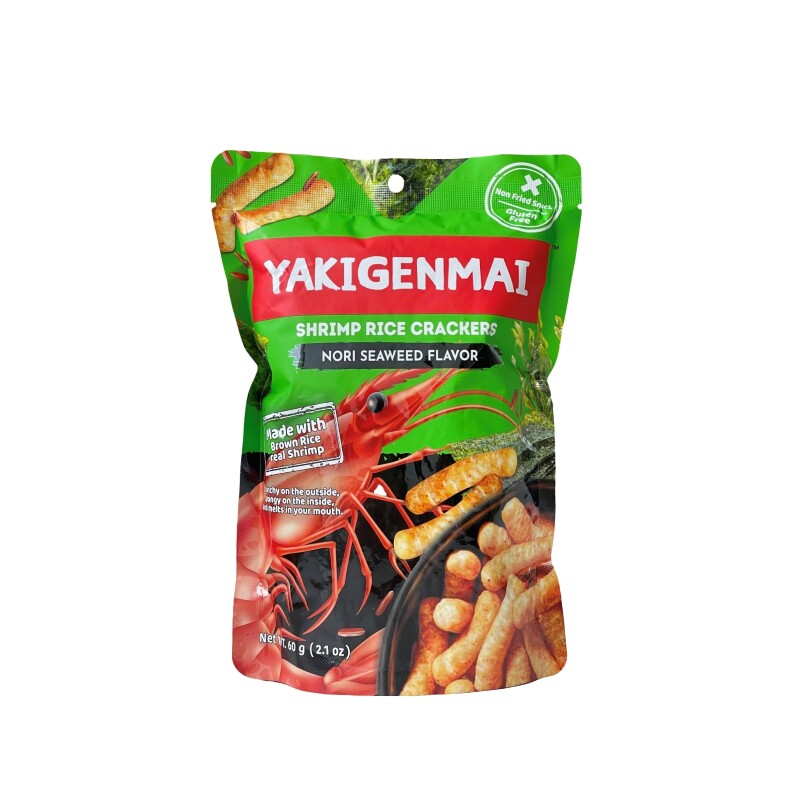 YAKIGENMAI泰国进口高端零食原味休闲风零食追剧糙米虾条非油炸