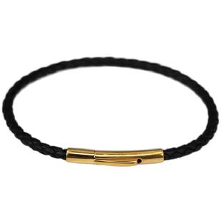 格格3D硬金硬银手绳饰品红色黑色皮绳手链转运珠串珠男女皮手绳