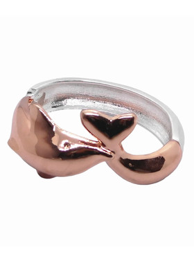 金色镜面海豚拉丝闪耀欧美风手镯