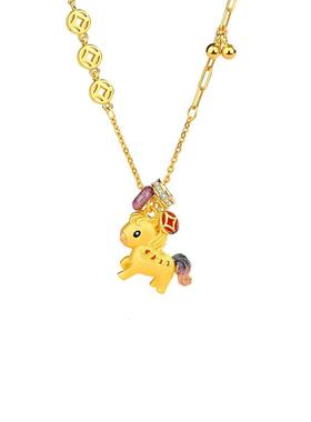 中国珠宝925银马上有钱项链