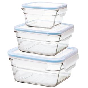 Glasslock韩国钢化玻璃保鲜盒饭盒烤箱微波炉加热冰箱收纳密封盒