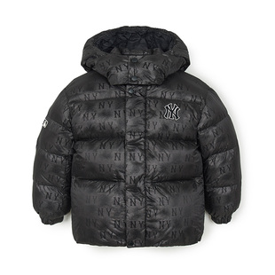 MLB儿童羽绒服25冬季新款NY老花满印男女童装棉羽外套7ADJM0256