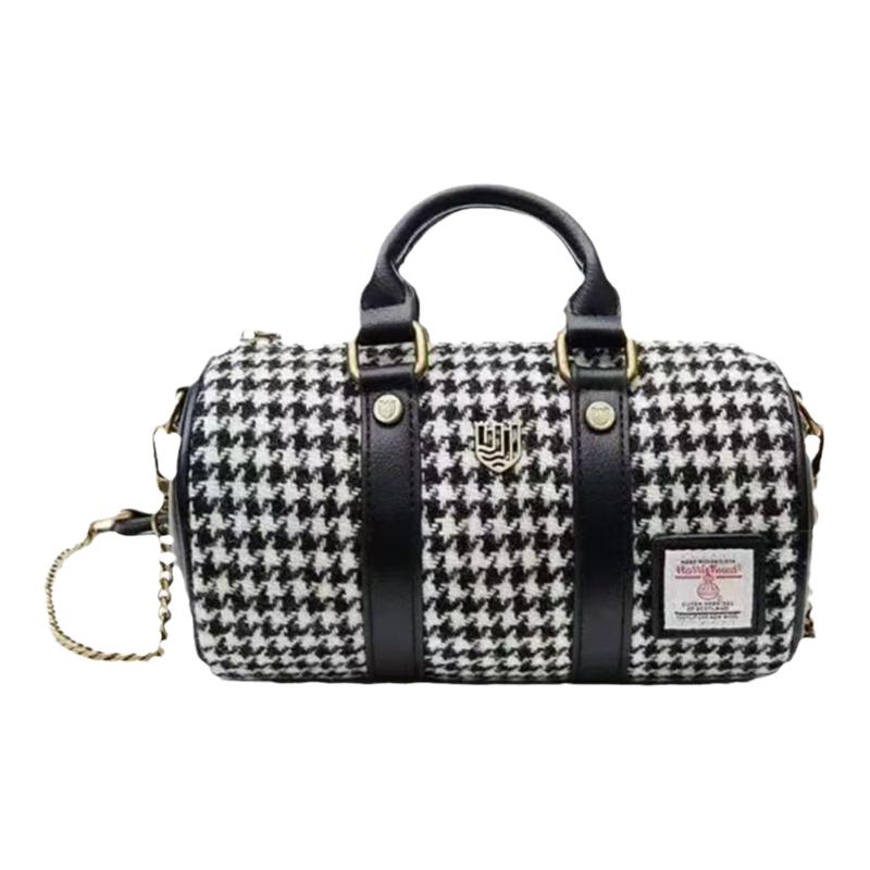英国苏格兰Islander正品剑桥包Harris Tweed®传统羊毛格子水桶包