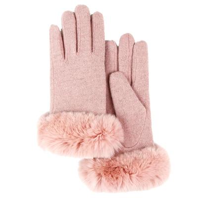 加绒羊毛手套冬季加厚甜美保暖女