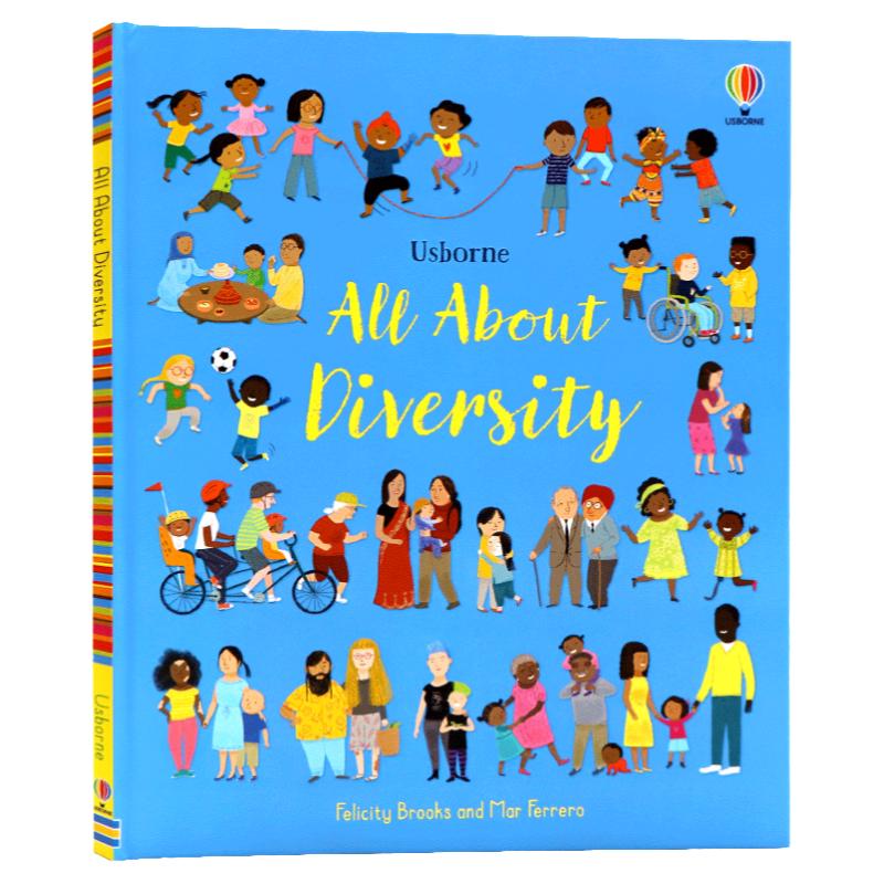预售Usborne关于多样性英文原版绘本 All About Diversity4-6岁儿童低幼英语启蒙图画书世界各地不同种族文化风俗习惯学会和平友好