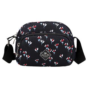 百搭斜挎包布包多口袋中老年旅游轻便防水尼龙帆布妈妈包女包包