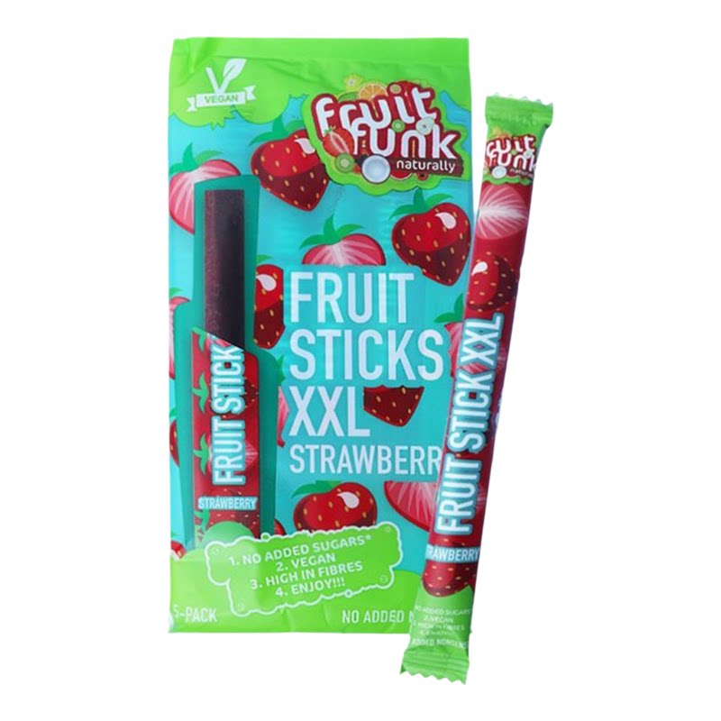 Fruit Funk草莓棒5x20g天然健康无添加高纤维12个月+宝宝酸甜开胃