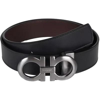 【自营】FERRAGAMO/菲拉格慕男士真皮腰带商务休闲双面可调节皮带