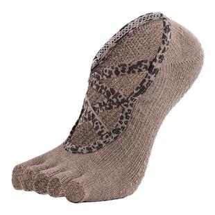 MEIKAN美看女士专业瑜伽普拉提五指袜防滑吸汗豹纹时尚运动短袜