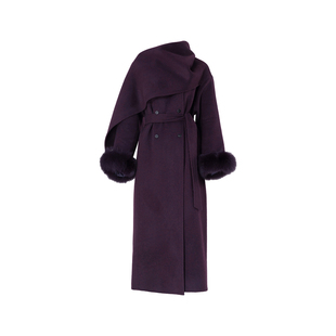 MD依诺【色调积聚】2025冬季款休闲时尚系带保暖气质轻奢羊毛外套