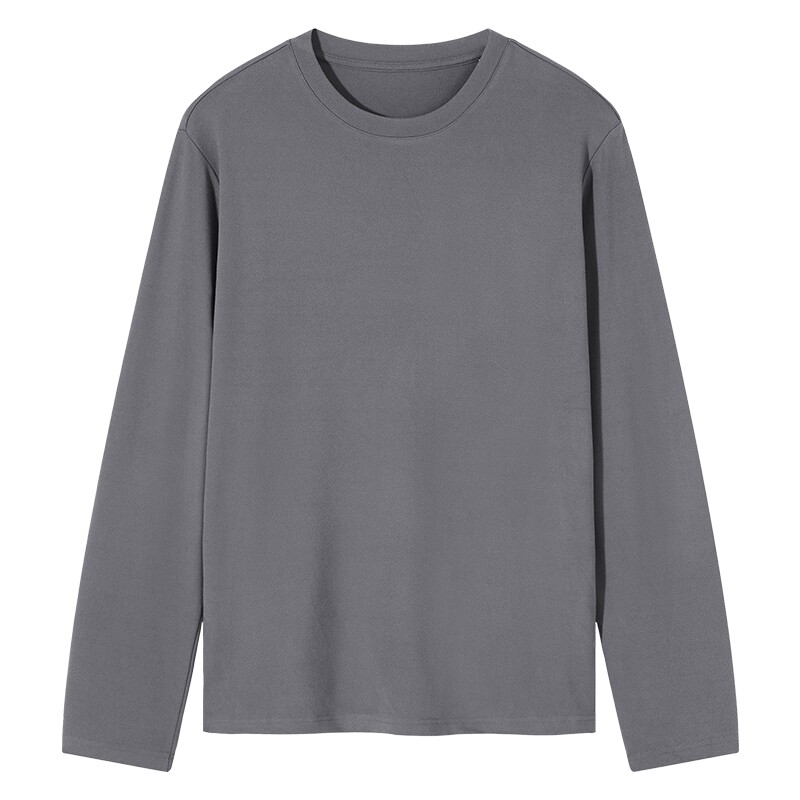 热风男士打底衫上衣T恤2026年冬季新款圆领基本长T恤百搭白色T恤