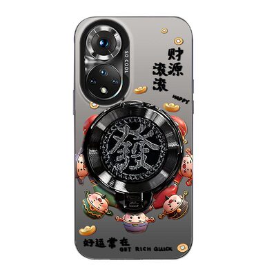 发财旋转支架适用于华为智选Hi nova9手机壳nova9pro高级感硬壳HeraBD00好运常在防摔高颜值保护套新款手机套