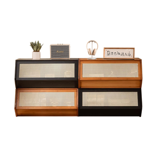 收纳箱家用前开式翻盖儿童玩具零食收纳筐整理箱子储物衣柜收纳柜