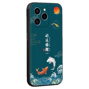 秋昊适用于荣耀60se系列新款万事顺遂江湖故人防摔手机保护壳gia-an00全包防摔软壳耐用液体硅胶材质手感舒适