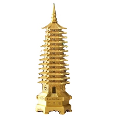 文昌塔纯铜13层9层九层十三层书房桌办公室工艺品摆件客厅桌面