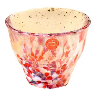 ADERIA日本石冢硝子津轻玻璃杯办公室水杯手工锤纹金箔茶酒杯礼物