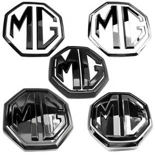 适用于名爵车标改装黑色MG5/MG7前中网MG6后尾箱GT字母轮毂盖贴标