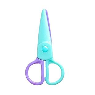 黛尔尼曼 儿童塑料剪刀安全手工不伤手小学生美术课制作diy玩具简约裁剪专用幼儿园2-10岁宝宝圆头可爱剪纸刀