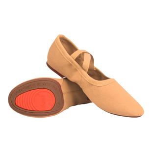 专业舞蹈鞋室外女成人古典舞鞋软底练功鞋驼色教师鞋新款跳舞鞋