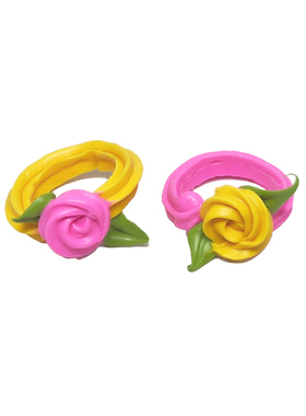 女仿真奶油复古手工戒指小众