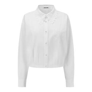 SHRO ENROEscape in ease 蕾丝拼接翻领短衬衫银泰百货 301469