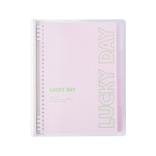 三年二班 luckyday可360°翻折活页本撞色高颜值PP防水笔记本学生用考研课堂记笔记日记本B5活页夹外壳文具