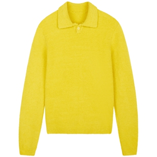 JNBYHOME江南布衣25年秋季套头开衫翻领针织衫家居服睡衣长袖上衣