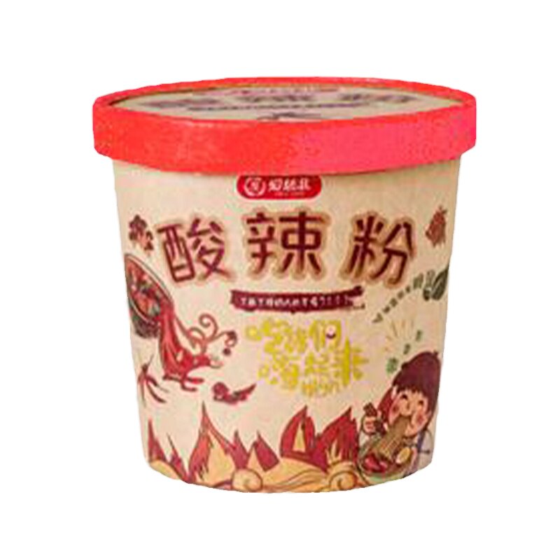纯素酸辣粉爱慈悲桶装方便面粉丝红薯丝非油炸佛家寺庙院零食免煮