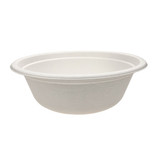 百世家园一次性纸碗加厚环保圆形打包可降解纸浆碗家用户外烧烤碗