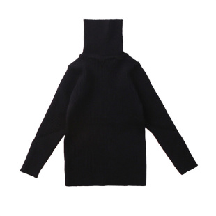 女童毛衣内搭上衣秋冬季高领针织衫黑色白色修身柔软高弹力打底衫
