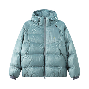 江南先生NewJNXS男女户外三防撞色连帽90白鸭绒羽绒服外套宽松冬