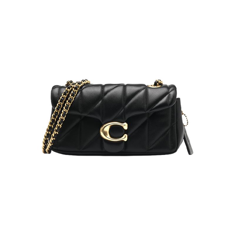 【自营】COACH/蔻驰Tabby 20 条纹绗缝翻盖羊皮革女士斜挎单肩包