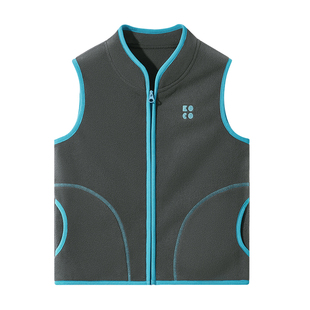 KK树儿童马甲男童女孩宝宝背心外穿秋冬季摇粒绒保暖外套校服神器