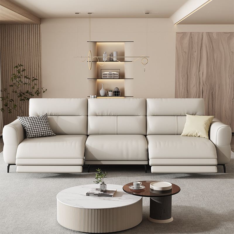 现代轻奢真皮电动沙发多功能零组合人直位三小户型靠墙排沙发客厅