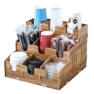 啡奶茶店一次性纸杯架取杯架吸管收纳盒分杯器吧台用品专用商用