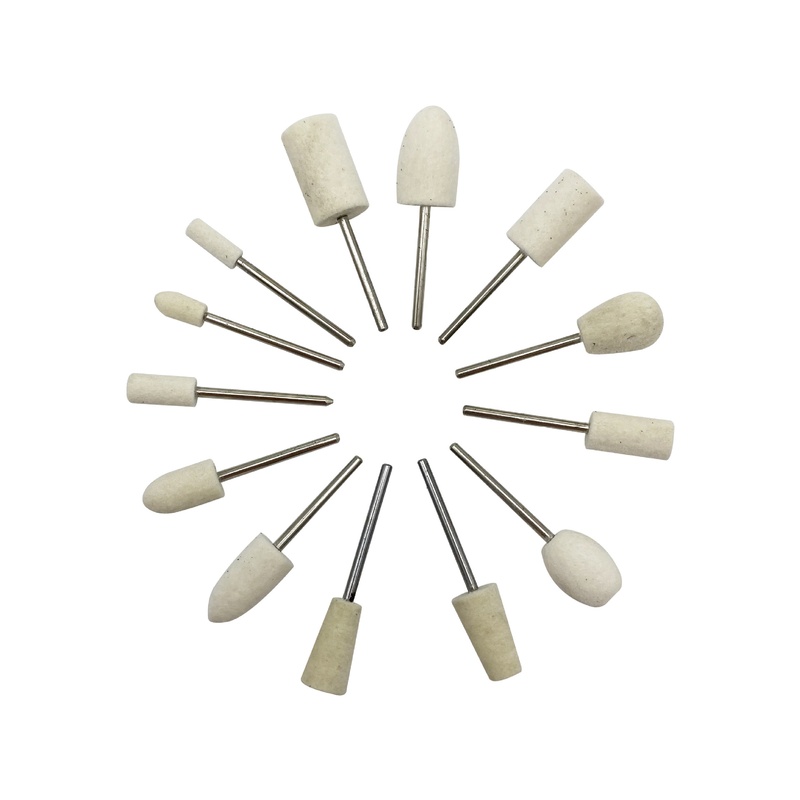 有柄绒轮2.35mm抛光轮抛光轮磨金银铜金属镜面打磨磨头抛光轮首饰