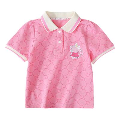 女童POLO衫小猪佩奇纯棉T恤短袖