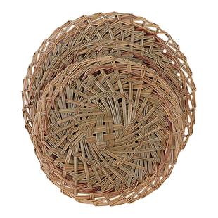 竹益轩草编蓑草天然草垫蒸包子蒸笼垫大小家用蒸屉垫子环保不粘底